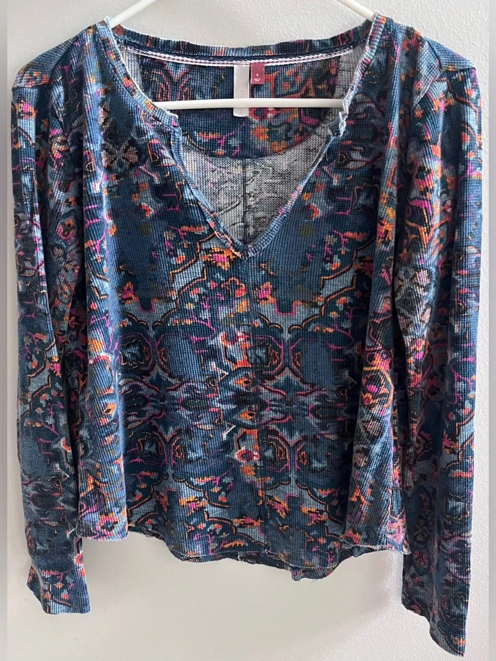 Anthropologie Pilcro Printed Long Sleeve Thermal